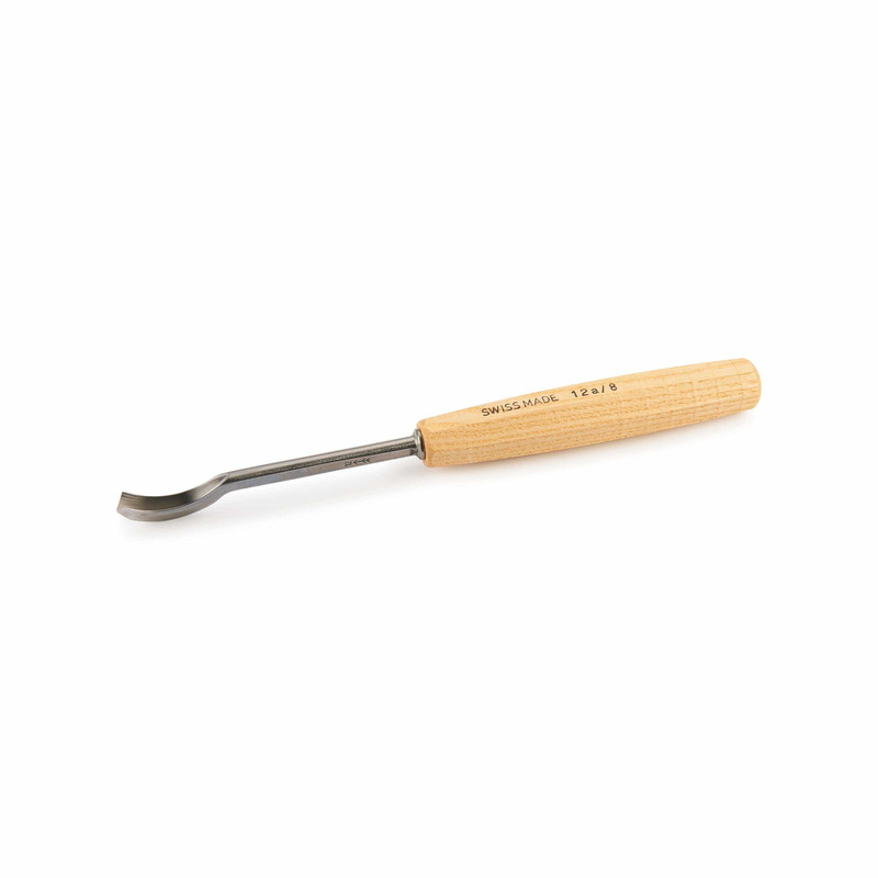 Bent V-Parting Tool - Types:Full Size - Sweep:Number 12 - Size:8 mm